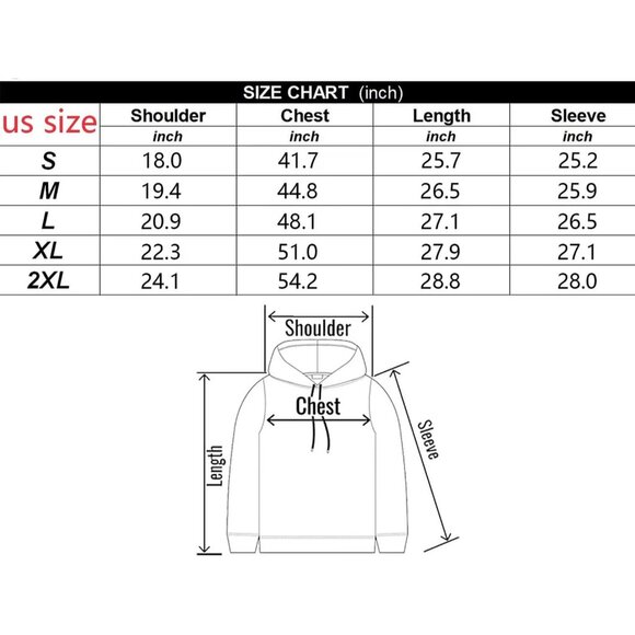 Men's Dark Grey Pullover Hoodies Long Sleeve Draw String Hooded Sweat Shirt - Picture 6 of 6